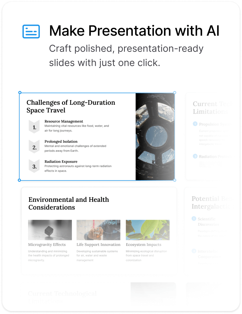 AFFiNE AI turning an outline into ready-to-present slides