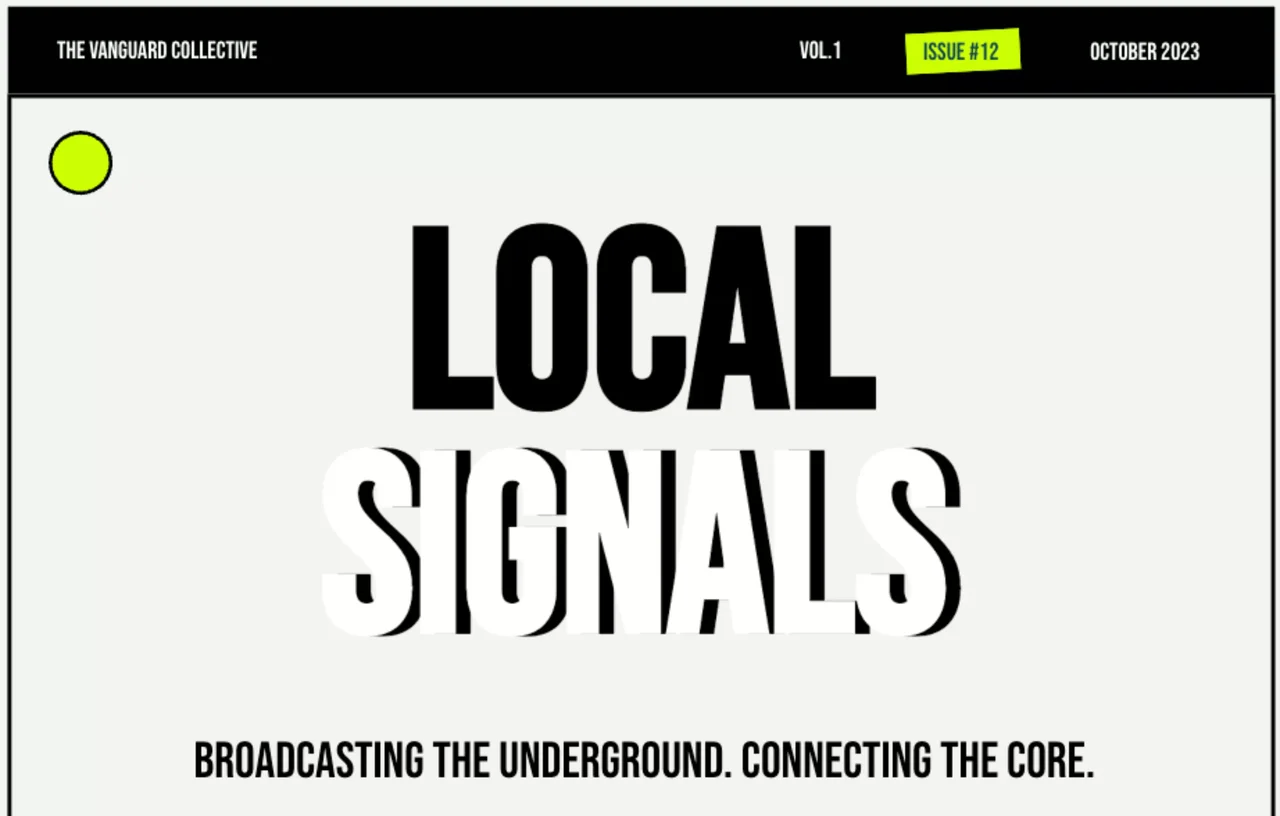 Versatile local community zine and newspaper template with drag-and-drop blocks, multi-column editorial layouts, and media integration in AFFiNE workspace.